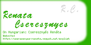 renata cseresznyes business card